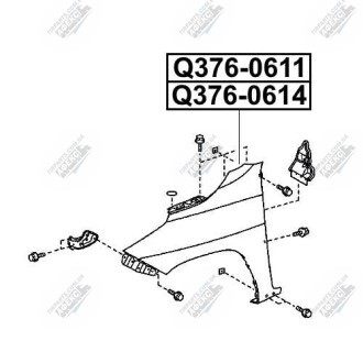 Фото автозапчастини крило переднє ліве Q-FIX Q376-0614