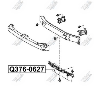 Фото автозапчасти воздуховод бампера переднего TOYOTA LAND CRUISER PRADO 150 GRJ15#/TRJ150 2009- Q-FIX Q376-0627