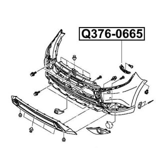 Фото автозапчасти кронштейн крепления бампера переднего левый MITSUBISHI OUTLANDER GF# 2012- Q-FIX Q376-0665