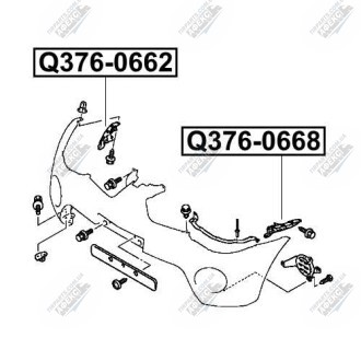 Фото автозапчасти кронштейн крепления бампера переднего левый MITSUBISHI L 200 (KB_T, KA_T) 2.4 I (4G64 (SOHC 16V)) 2005.11- Q-FIX Q376-0668