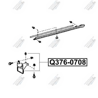 Фото автозапчастини бризковики комплект TOYOTA LAND CRUISER PRADO J120 Q-FIX Q376-0708