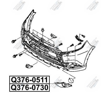 Фото автозапчасти рамка противотуманной фары правой MITSUBISHI OUTLANDER GF# 2012- Q-FIX Q376-0730