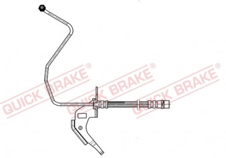 Фото автозапчасти гальмівний шланг QUICK BRAKE 35.914