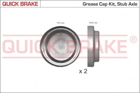 Фото автозапчасти пилозахисні ковпачки для ступиці QUICK BRAKE 9824K