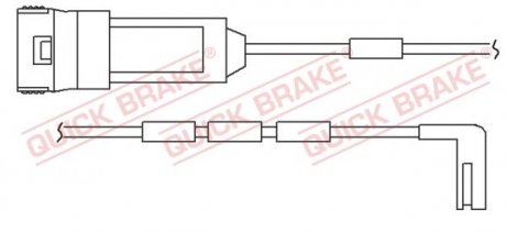 Датчик зносу гальмівних колодок Кількість комплектуючих - 2 шт QUICK BRAKE WS 0124 A (фото 1)