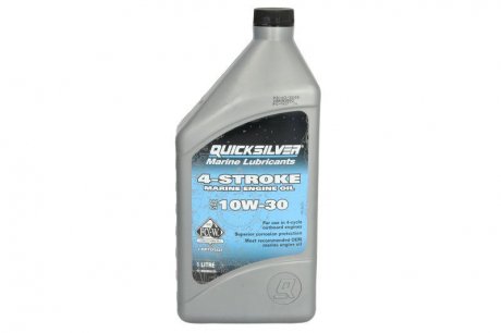 Фото автозапчасти масло для 4-тактных двигателей (1L+) SAE 10W30 QUICKSILVER QUICKSILVER 10W30 1L MINE