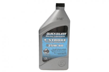 Фото автозапчасти масло для 4-тактных двигателей (1L+) SAE 25W40 QUICKSILVER QUICKSILVER 25W40 1L MINE