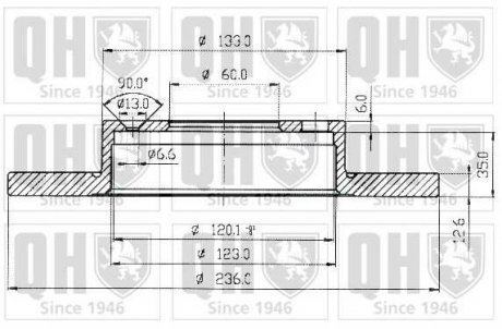 Фото автозапчасти тормозной диск QUINTON HAZELL BDC3388