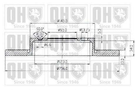 Фото автозапчастини гальмiвнi диски QUINTON HAZELL BDC3713