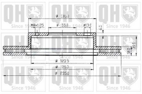 Фото автозапчасти тормозной диск QUINTON HAZELL BDC3960