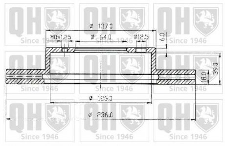 Фото автозапчастини тормозной диск QUINTON HAZELL BDC4805