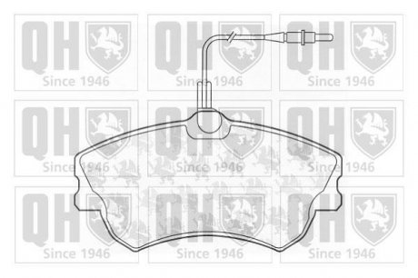 Комплект тормозных колодок, дисковый тормоз QUINTON HAZELL BP1065 (фото 1)