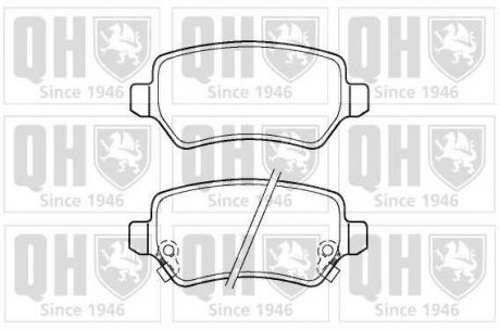 Комплект тормозных колодок, дисковый тормоз QUINTON HAZELL BP1365 (фото 1)