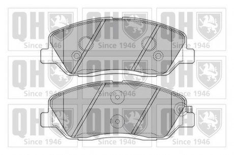 Комплект тормозных колодок, дисковый тормоз QUINTON HAZELL BP1595 (фото 1)