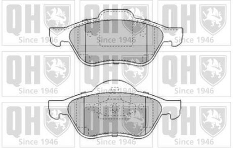 Фото автозапчасти комплект тормозных колодок, дисковый тормоз QUINTON HAZELL BP1643 (фото 1)