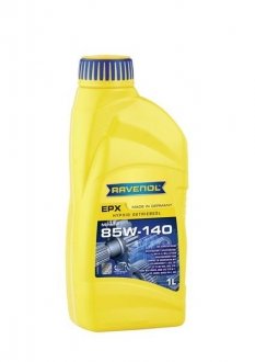 Трансмісійна олива EPX (1L +) SAE 85W140 API GL-5, MACK GO-J, MIL-L-2105D RAVENOL EPX 85W140 GL-5 1L