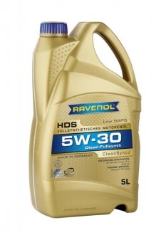 Фото автозапчасти масло двигателя Cleansynto (5L+) SAE 5W30 API SM; ACEA C4; MB 226.51; RENAULT RN 0720 RAVENOL HDS SAE 5W30 5L (фото 1)