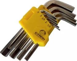Набір ключів шестиграних TORX стандарт 1,5-10мм 9 предметів Raznye 44524