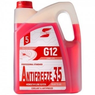 Антифриз S-POWER Antifreeze 35 G11 Red (5 кг) Raznye SP-35G12R-5KG-CAN-SPI (фото 1)