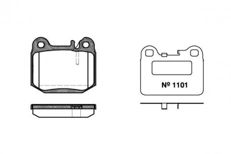 Колодки тормозные дисковые MB M-CLASS (W163) (02/98-06/05) задн. REMSA 0014.40