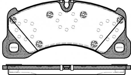 Колодки гальмівні дискові PORSCHE CAYENNE 2010-, VW TOUAREG 2010 передн. (вир-во) REMSA 1345.00 (фото 1)