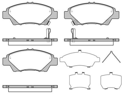 Фото автозапчасти колодки гальмівні (передні) Honda Jazz 01- (Akebono) REMSA 1358.42