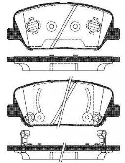 Колодки тормозные дисковые HYUNDAI GENESIS Coupe (01/08-) передн. REMSA 1398.02