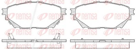 Фото автозапчасти комплект тормозных дисковых колодок передний MITSUBISHI CANTER (FB7, FB8, FE7, FE8) VII, CANTER (FE5, FE6) VI, FUSO 12.0D-4.9D 07.86- REMSA 1544.04