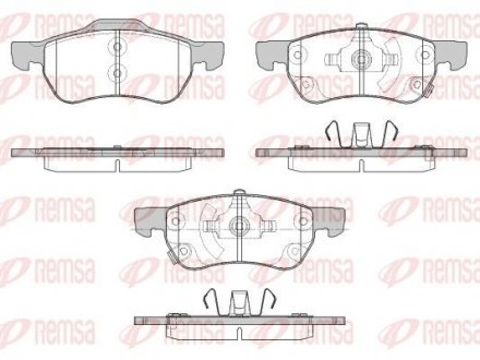 Фото автозапчасти колодки гальмівні дискові (комплект 4 шт) REMSA 1693.12