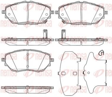Фото автозапчастини колодки гальмівні дискові REMSA 1786.02