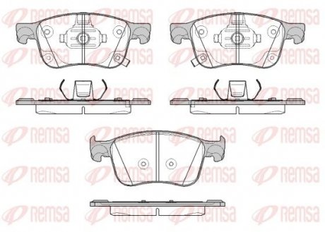 Колодки гальмівні дискові (комплект 4 шт) REMSA 1808.12