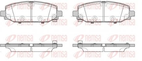 Фото автозапчасти колодки гальмівні дискові (комплект 4 шт) REMSA 1844.02