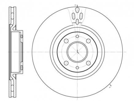 Диск тормозной ALFA ROMEO 155 передн., вент. (пр-во) REMSA 6316.11 (фото 1)