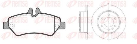 Фото автозапчасти комплект: 2 диска(RE6103500)+ колодки(RE 124600-AF) REMSA 8124600