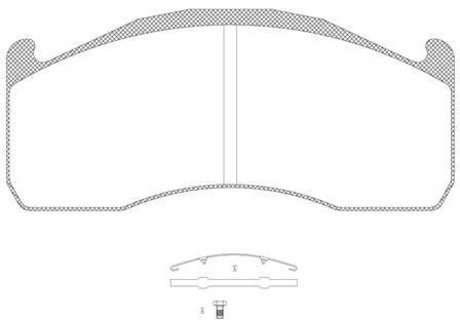 Фото автозапчасти колодки тормозные дисковые (компл. на ось) SAF, VOLVO REMSA JCA1328.00