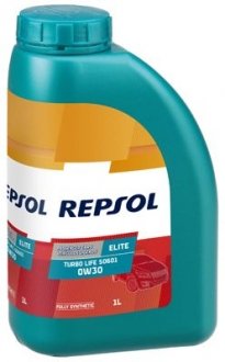 Фото автозапчасти моторное масло Elite Turbo Life 50601 0W-30 синтетическое 1 л REPSOL RP135V51