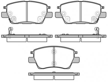 Фото автозапчасти колодки гальмівні (передні) Opel Ampera-E 17-19/Chevrolet Bolt/Volt/Cruze 15- (+датчик) ROADHOUSE 2163012