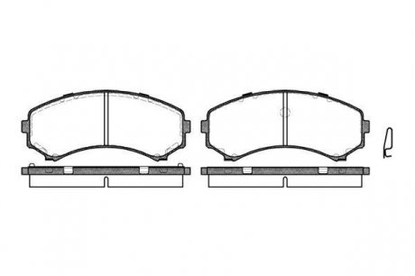 Гальмівні колодки дискові перед. Mazda Mpv I Mitsubishi Grandis, Pajero 2.0D-4.5 12.90- ROADHOUSE 239600 (фото 1)