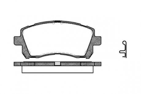 Комплект тормозных колодок, дисковый тормоз ROADHOUSE 265502 (фото 1)