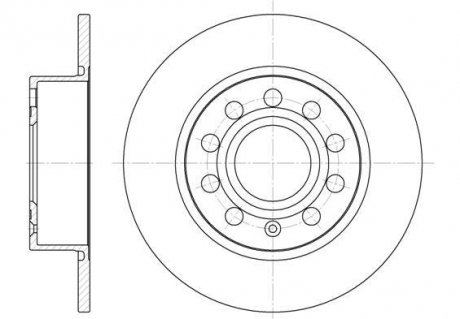 Диск тормозной задний Octavia A5 1.6 ROADHOUSE 664900 (фото 1)