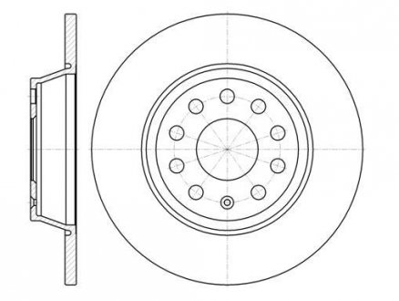 Диск тормозной задний Octavia A5/Superb new ROADHOUSE 697300 (фото 1)