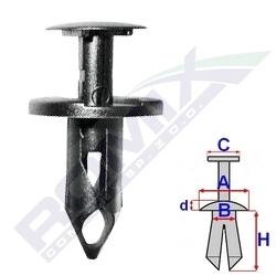 Фото автозапчасти крепление обивки (количество штук в упаковке: 10шт) ROMIX B16782