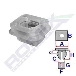 Фото автозапчасти крепление обивки (количество штук в упаковке: 10шт) ROMIX C50550