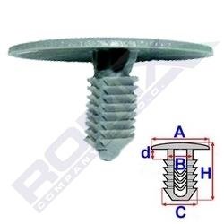 Фото автозапчасти крепление обивки (количество штук в упаковке: 10шт) ROMIX C60437