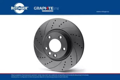 Фото автозапчастини диск гальмівний передній (кратно 2) Acura MDX (06-13) Honda Pilot (08-) [330X47 перфорир.] (RT 20989-GL T5) ROTINGER RT 20989-GL/T5