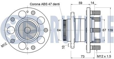 Фото автозапчастини kia маточина колеса задня carens iv 13- RUVILLE 221925