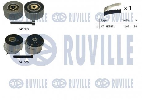 К-кт. ГРМ (ремень+2шт.ролика) Opel RUVILLE 550320 (фото 1)