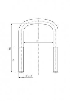 Фото автозапчасти стремянка рессоры MAN M14x1.5x82x135mm S-TR STR-50206