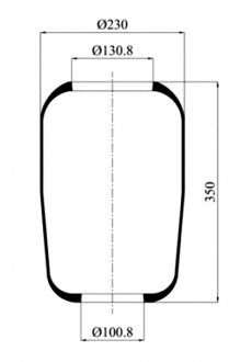 Фото автозапчастини мембрана пневмоподушки 1sc260-32 iv.e-cargo -16r- /t/ Sabo 0802021057