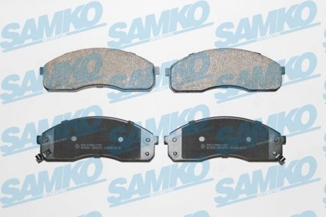 Гальмівні колодки, дискове гальмо (набір) SAMKO 5SP1072 (фото 1)
